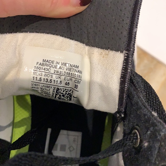 SOLD - Converse High Top Chuck Taylor II with Lunarlon Classic Black & White - Picture 5 of 8